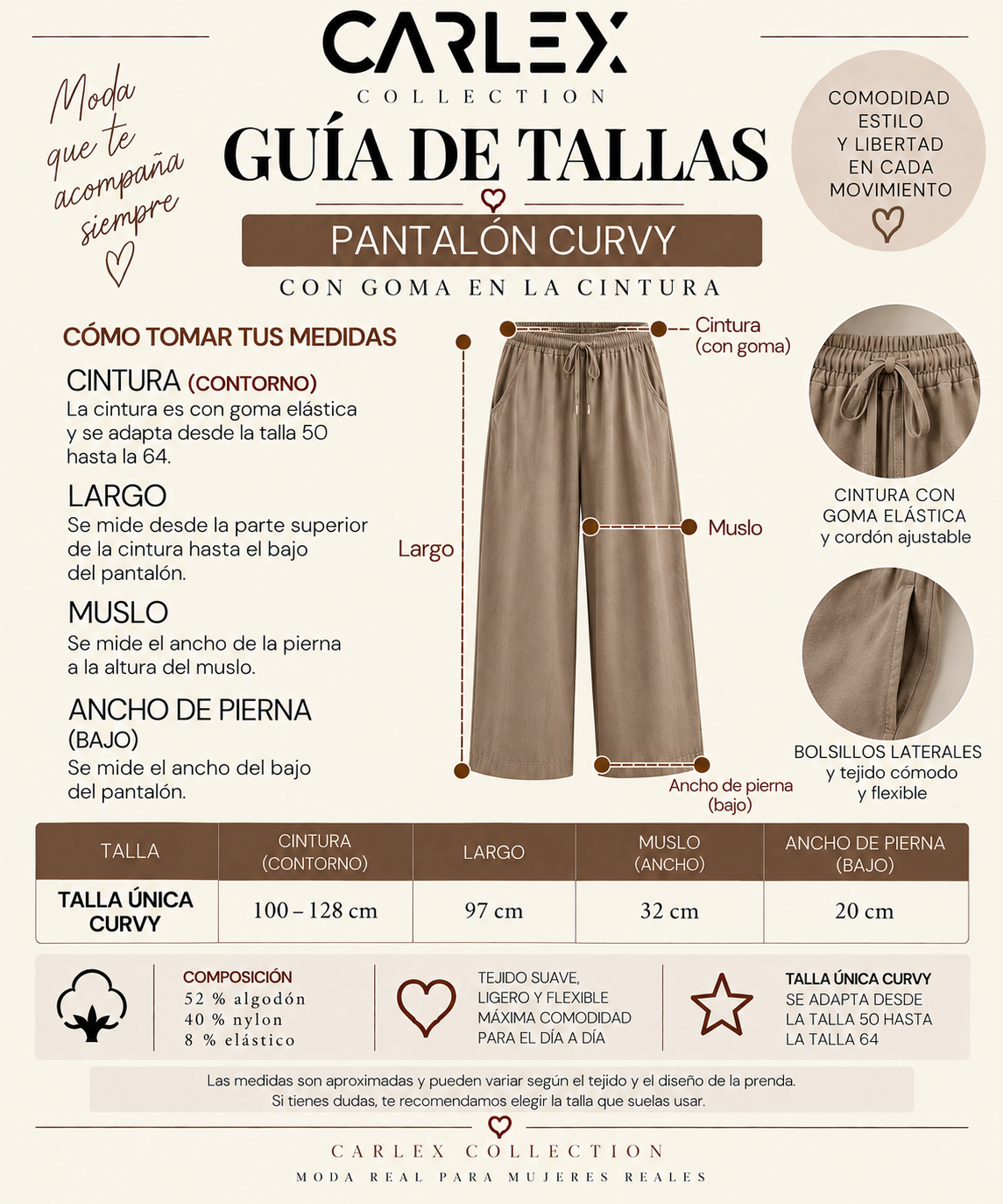 Pantalón Curvy Luar